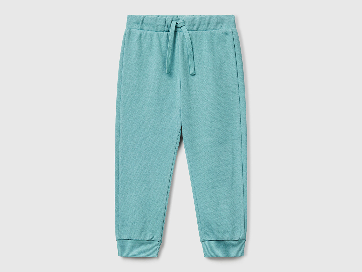 Benetton Erkek Bebek Gri-Yeşil Arka Cebi Logo Eşofman Altı