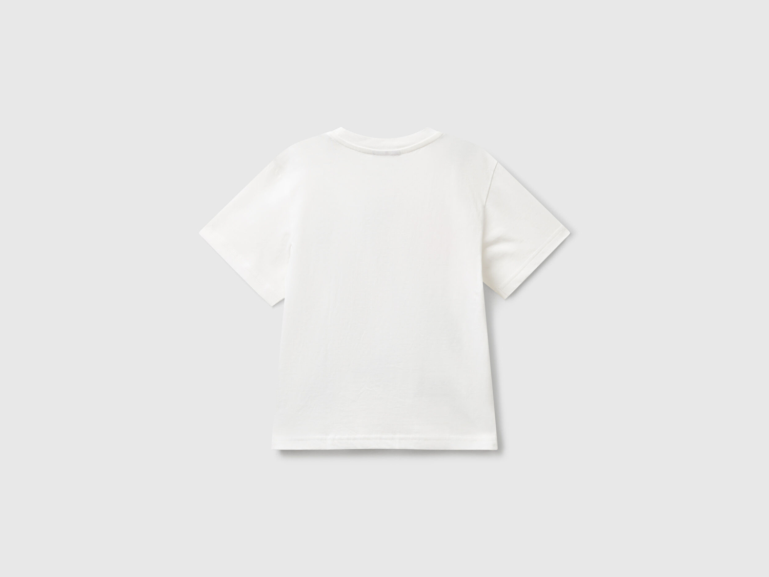 Benetton Erkek Bebek Ekru Önü Renkli Peanuts Baskılı Jarse T-shirt