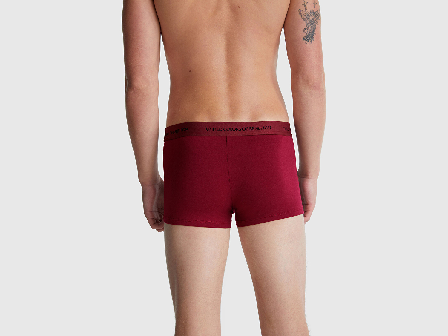 Benetton Erkek Bordo Logo Bantlı Boxer