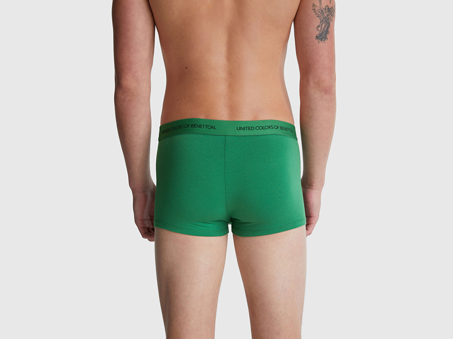 Benetton Erkek Yeşil Logo Bantlı Boxer