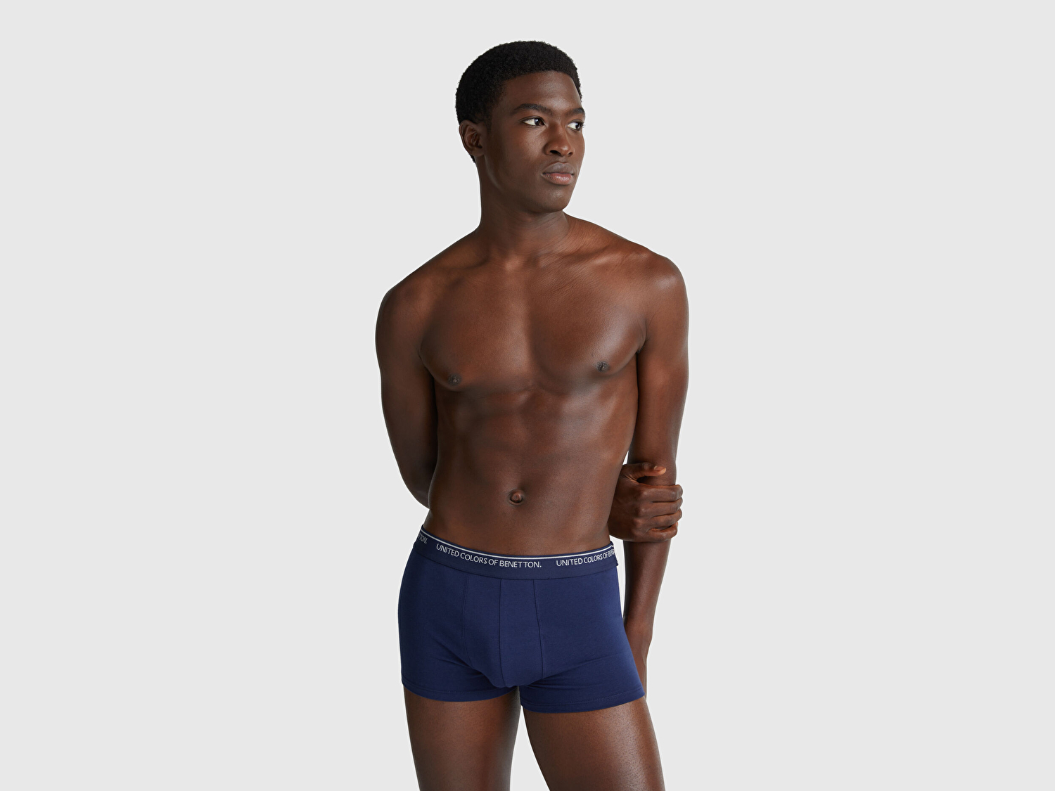 Benetton Erkek Lacivert Logo Bantlı Boxer