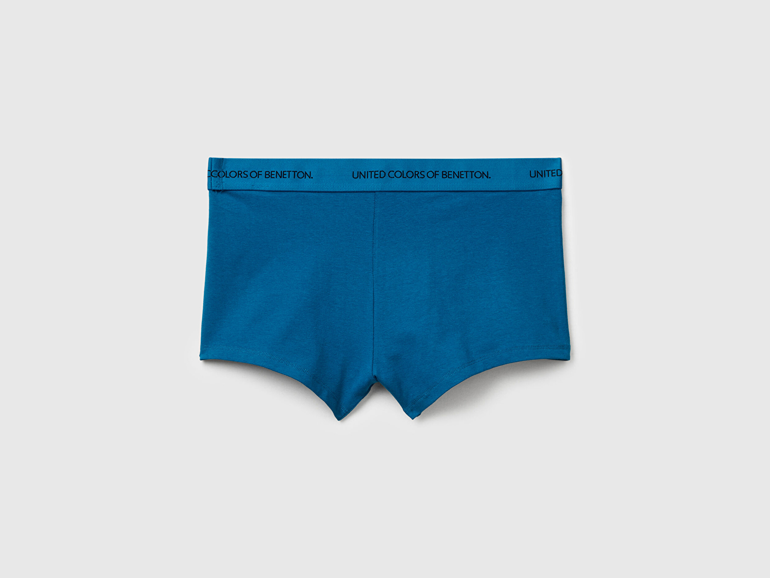 Benetton Erkek Mavi Logo Bantlı Boxer