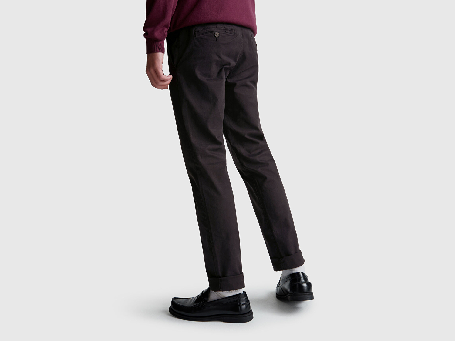 Benetton Erkek Siyah Slim Fit Chino Pantolon