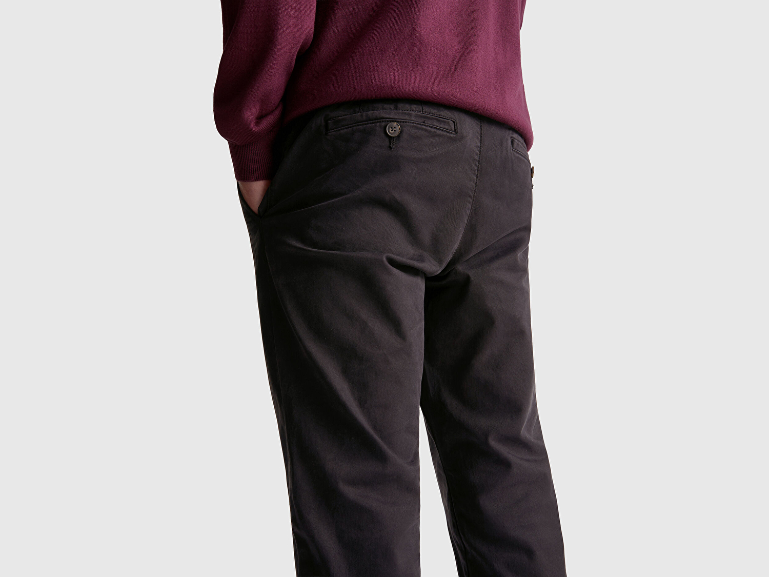 Benetton Erkek Siyah Slim Fit Chino Pantolon