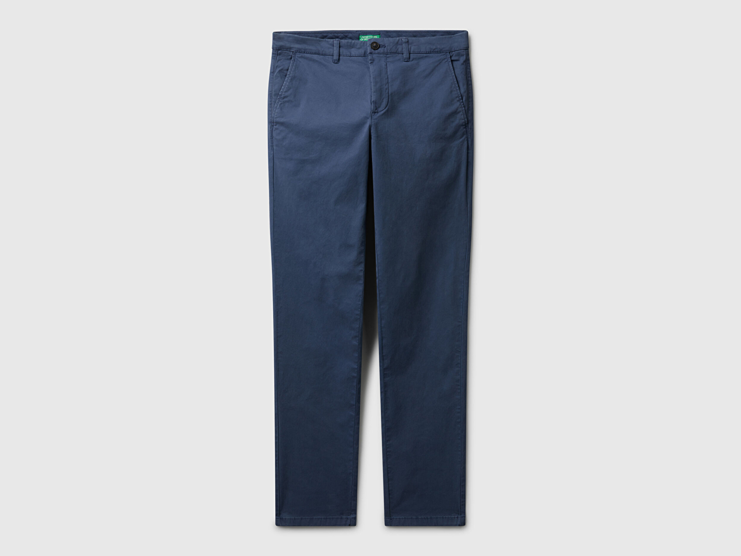 Benetton Erkek Havacı Mavi Slim Fit Chino Pantolon