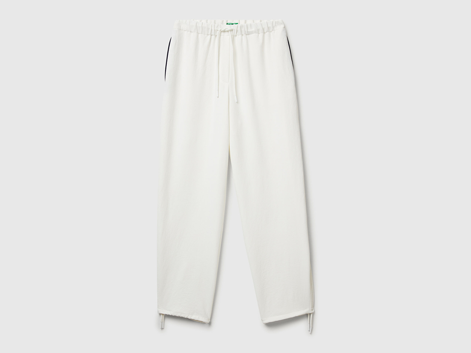 Benetton Kadın Krem Beli Bağcıklı Cepli Pantolon