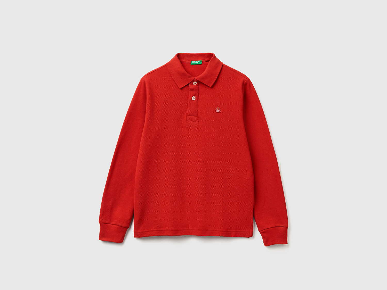Benetton Erkek Çocuk Kırmızı Logolu Polo T-Shirt