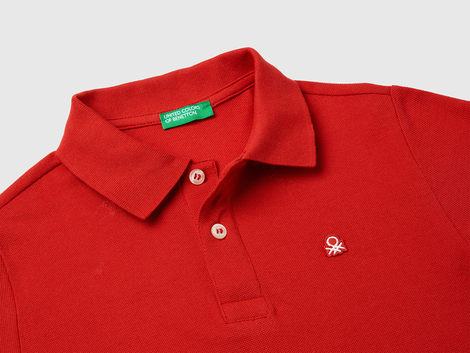 Benetton Erkek Çocuk Kırmızı Logolu Polo T-Shirt