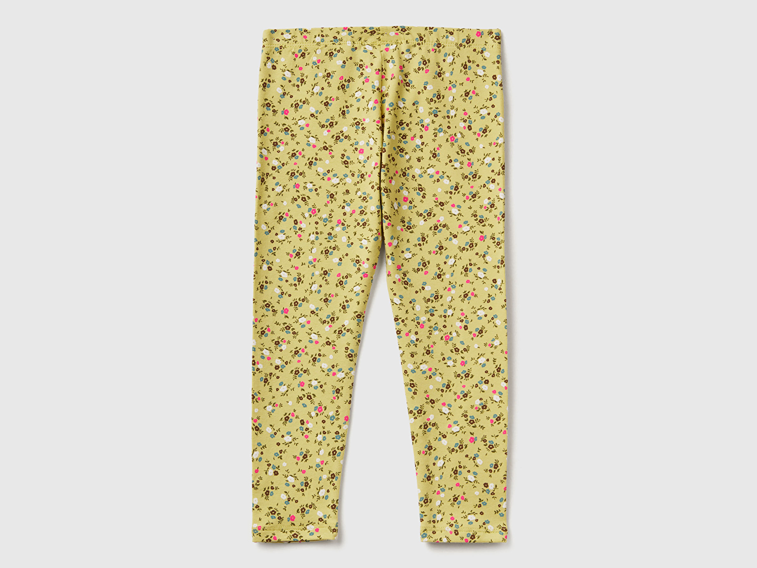 Benetton Kız Bebek Sarı Tamamı Baskılı Slim Fit Tayt