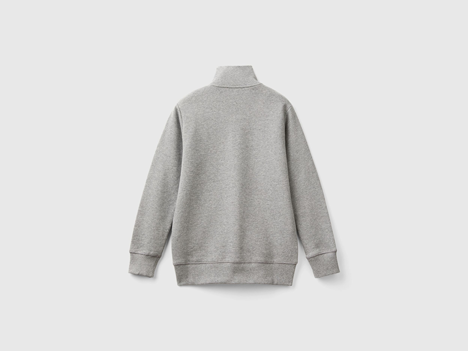 Benetton Erkek Çocuk Antrasit Melanj Logolu Sweatshirt