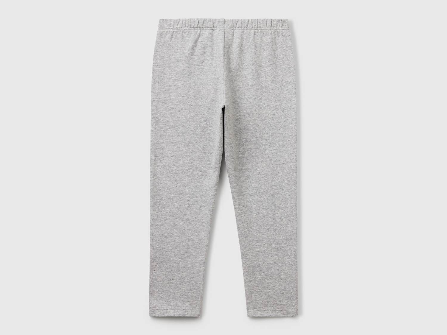 Benetton Kız Bebek Gri Melanj Benetton Logolu Uzun Tayt