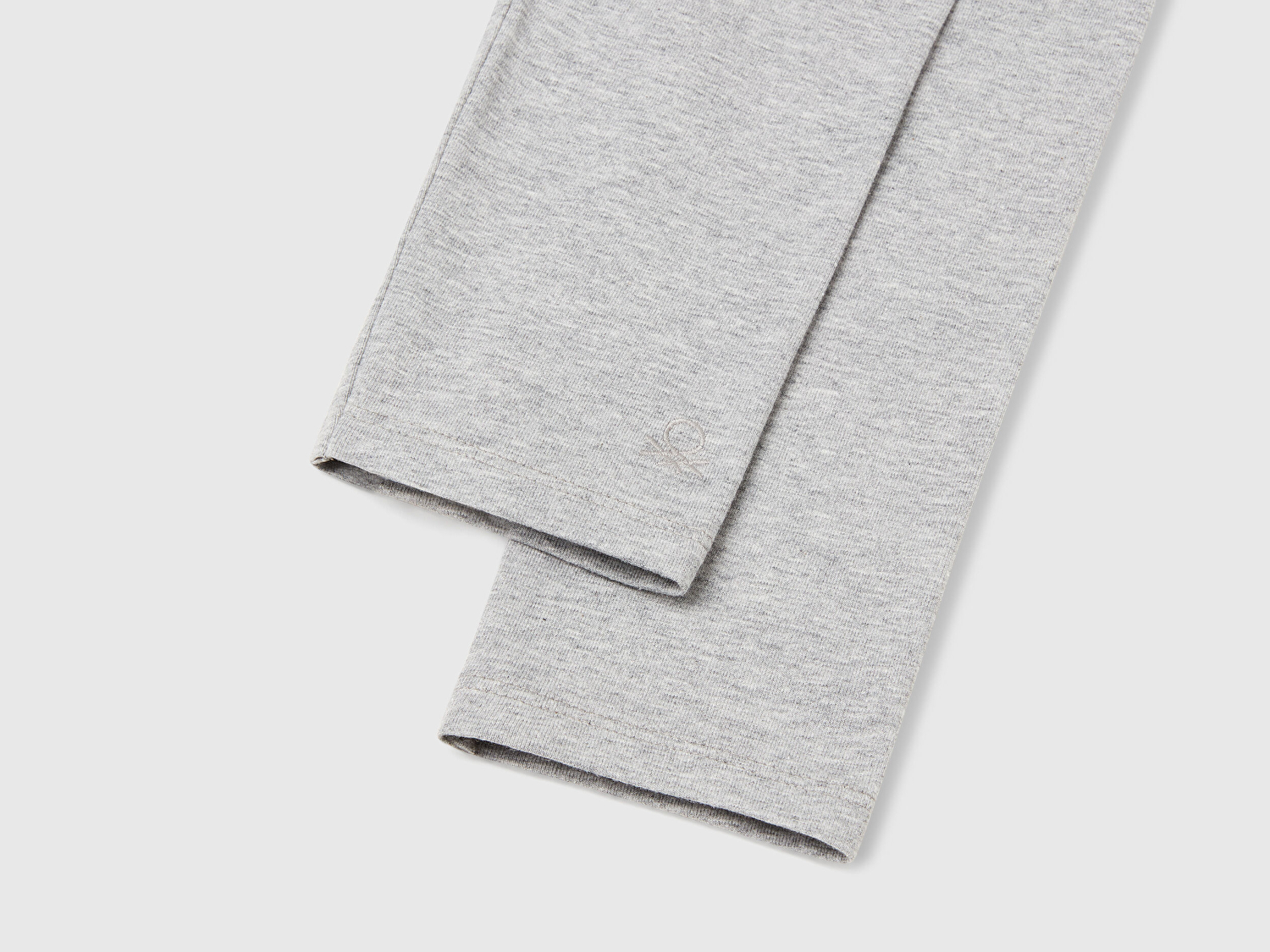 Benetton Kız Bebek Gri Melanj Benetton Logolu Uzun Tayt