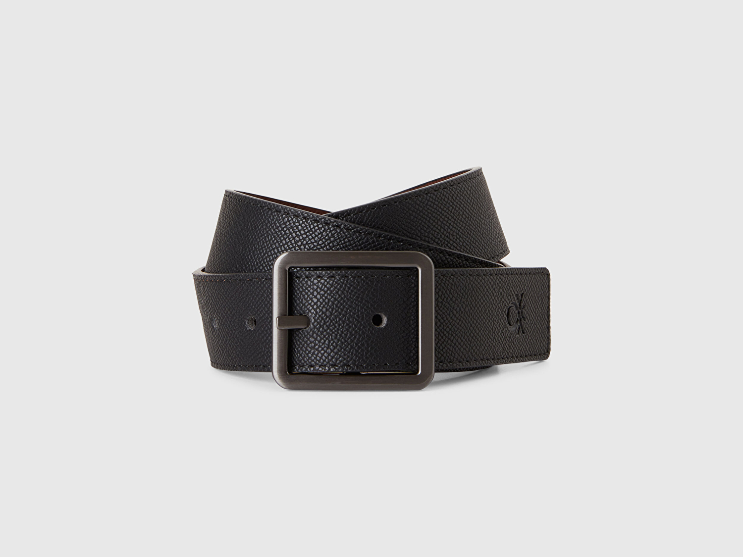 Benetton Erkek Siyah Çift Taraflı Kemer-BELT