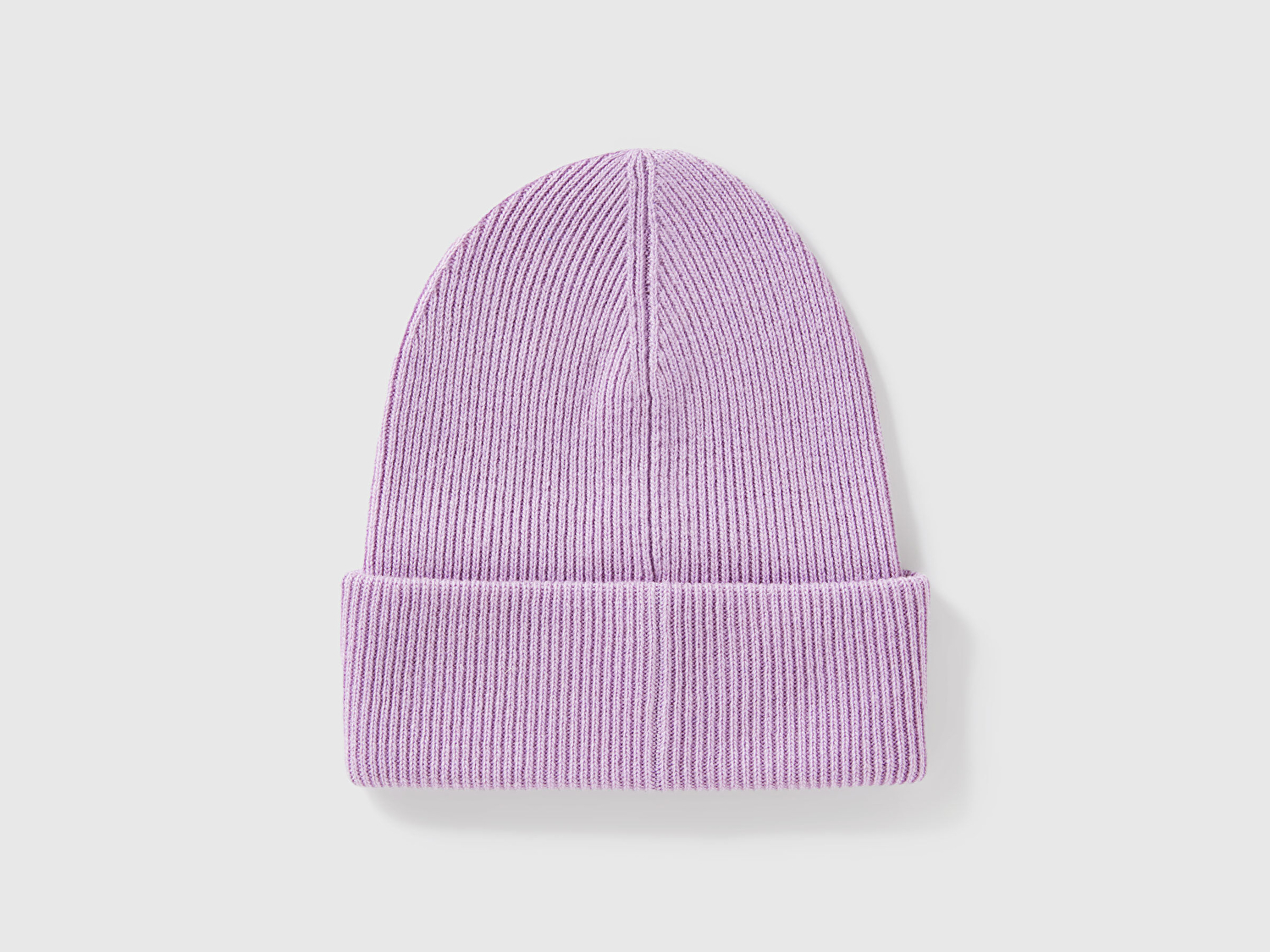 Benetton Erkek Çocuk Lila Yün ve Viskoz Karışımlı Logo Nakışlı Bere 