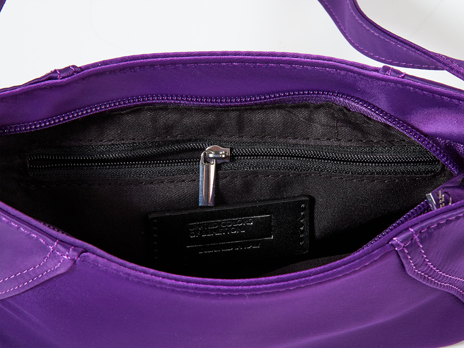 Benetton Kız Çocuk Mor Saten Ayarlanabilir Askılı Küçük Omuz Çantası