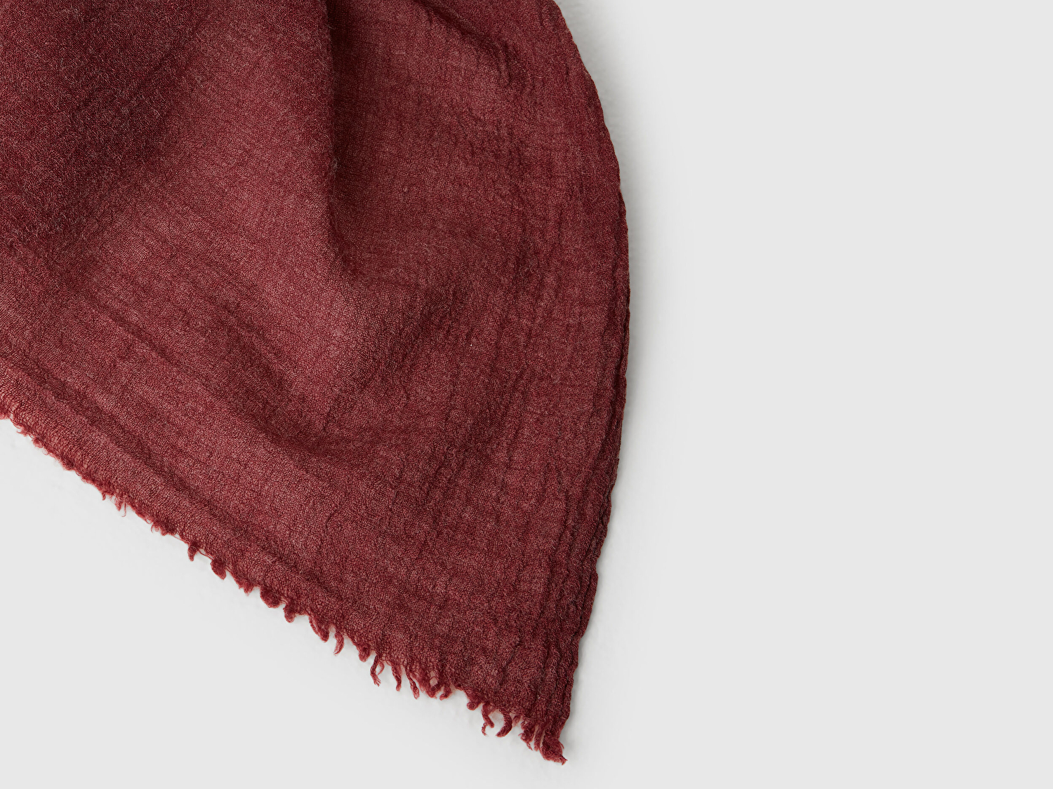 Erkek Mürdüm Akrilik ve Yün Karışımlı Şal Atkı