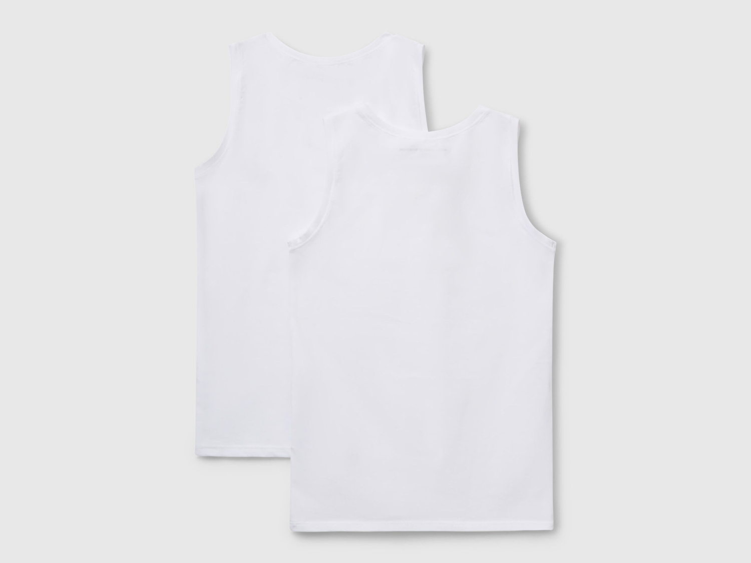 Benetton Kız Çocuk Beyaz Kalın Askılı 2'li Atlet Seti