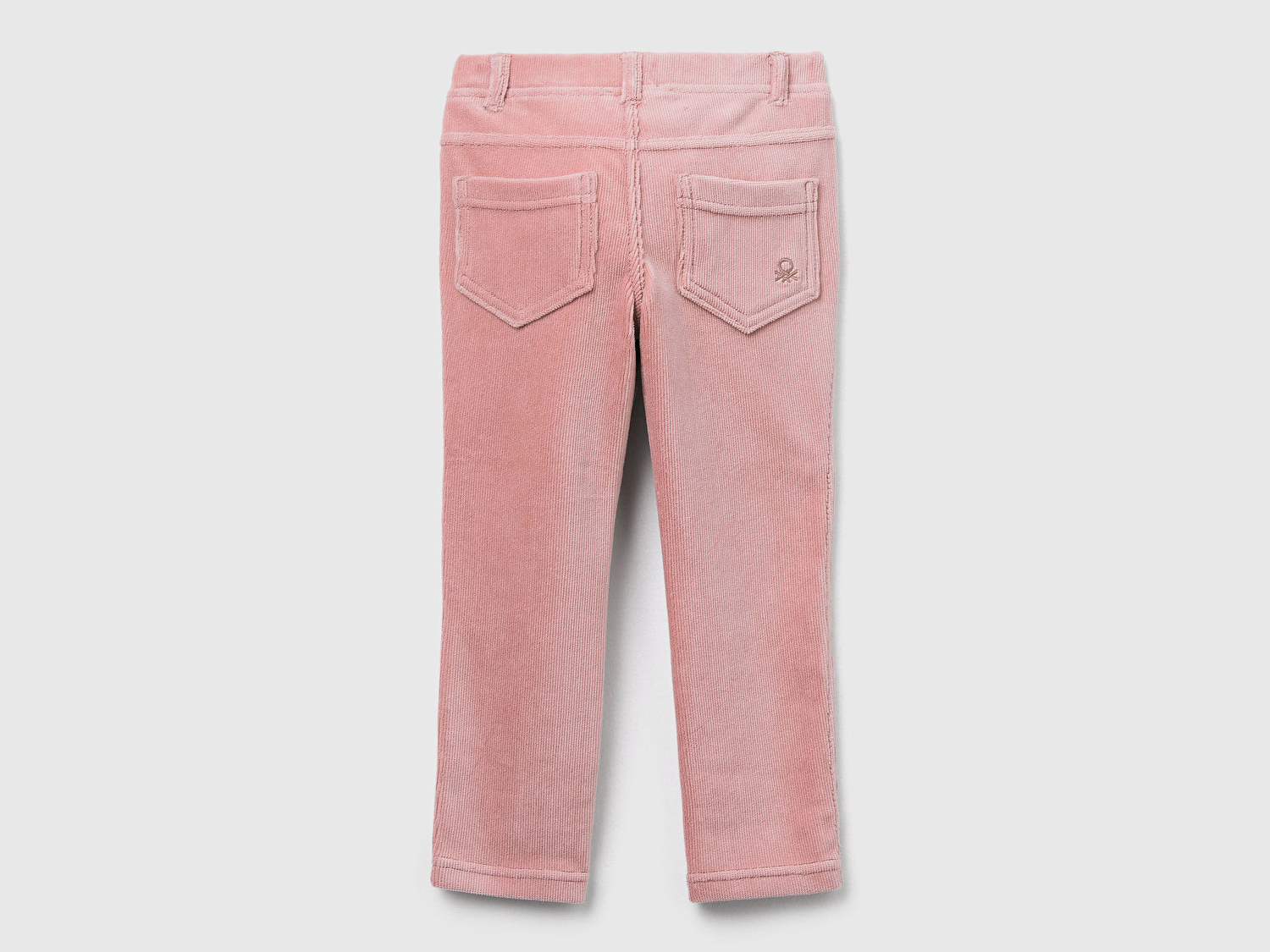 Benetton Kız Bebek Toz Pembe Fitilli Kadife Tayt