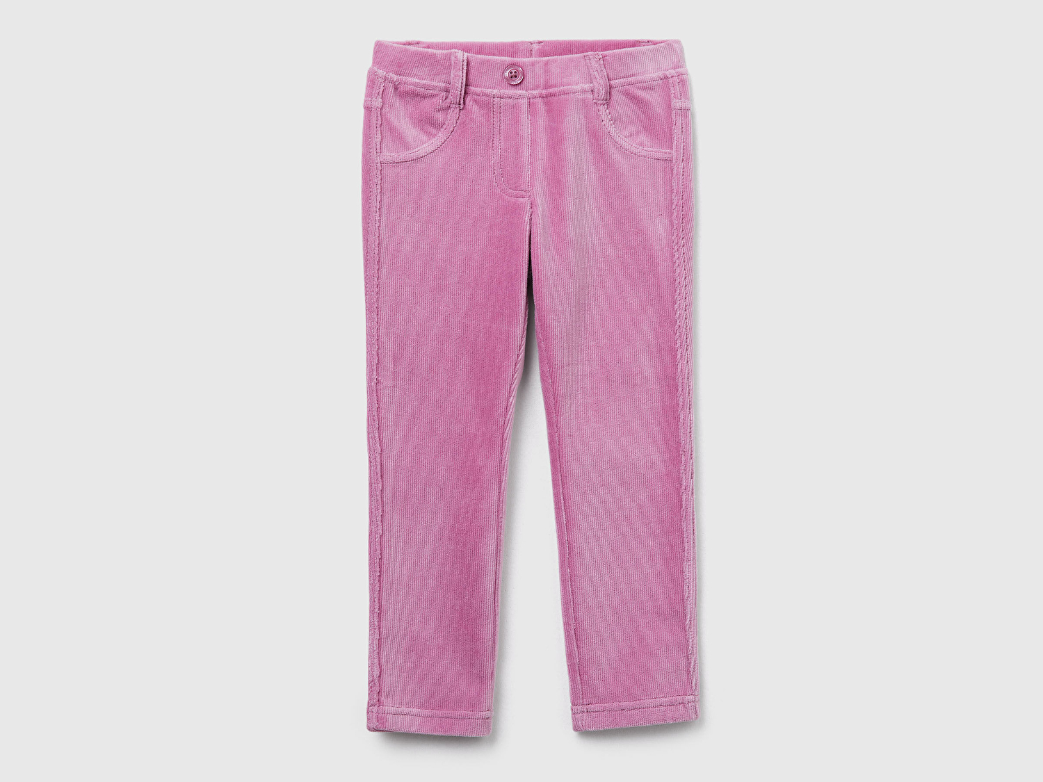 Kız Bebek Gül Kurusu Fitilli Kadife Tayt