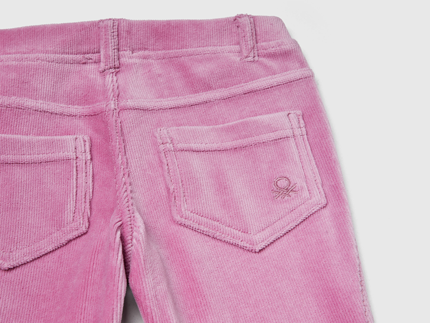 Kız Bebek Gül Kurusu Fitilli Kadife Tayt