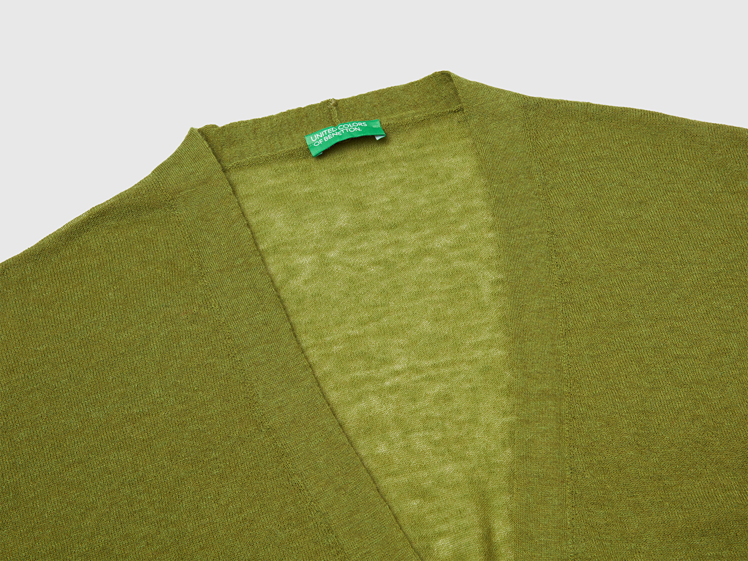 Kadın Haki Yeşili Alpaka ve Yün Karışımlı Ribana Detaylı Düğmeli Hırka