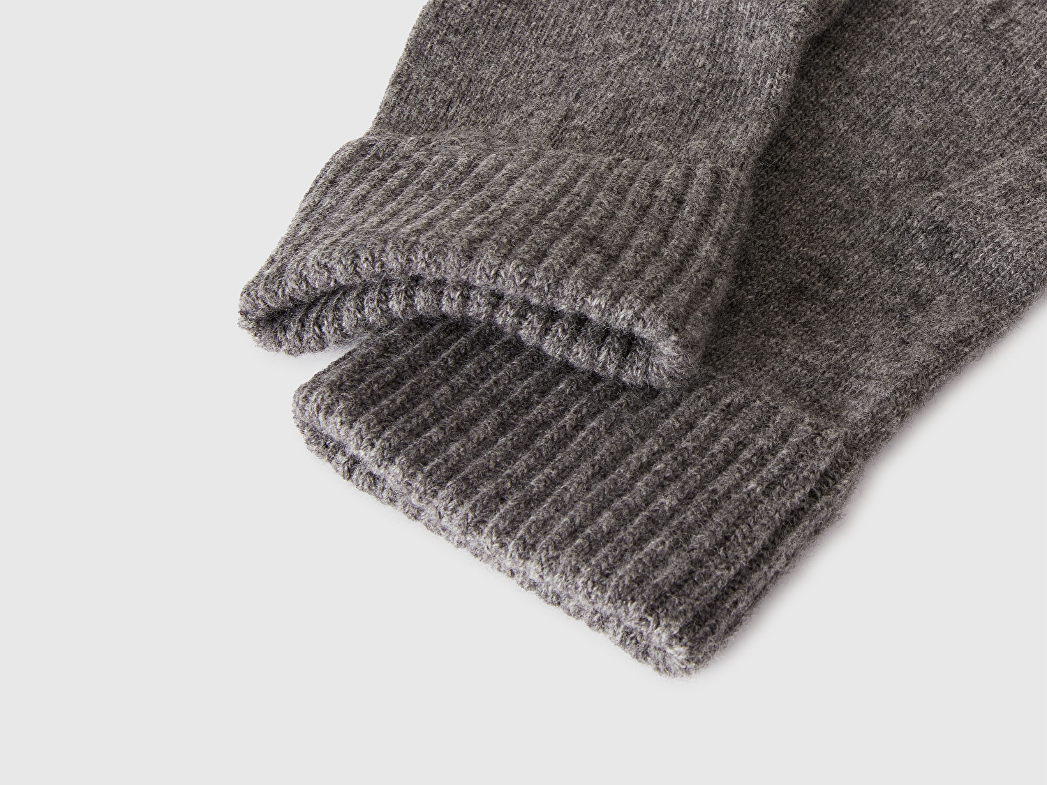 Benetton Erkek Antrasit Melanj Yün Eldiven