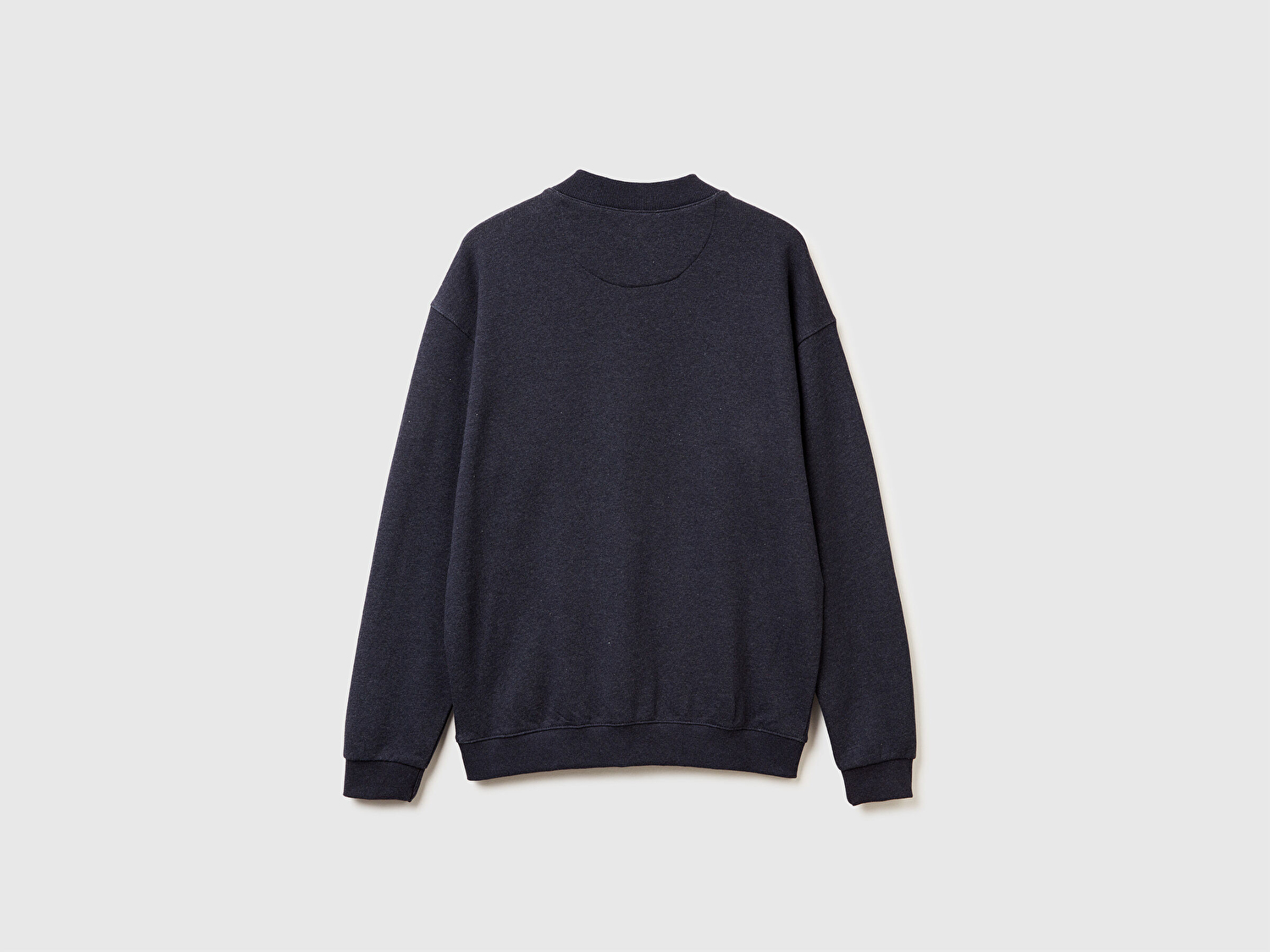 Benetton Erkek Lacivert %100 Pamuk Logo İşlemeli Cep Detaylı Düğmeli Hırka