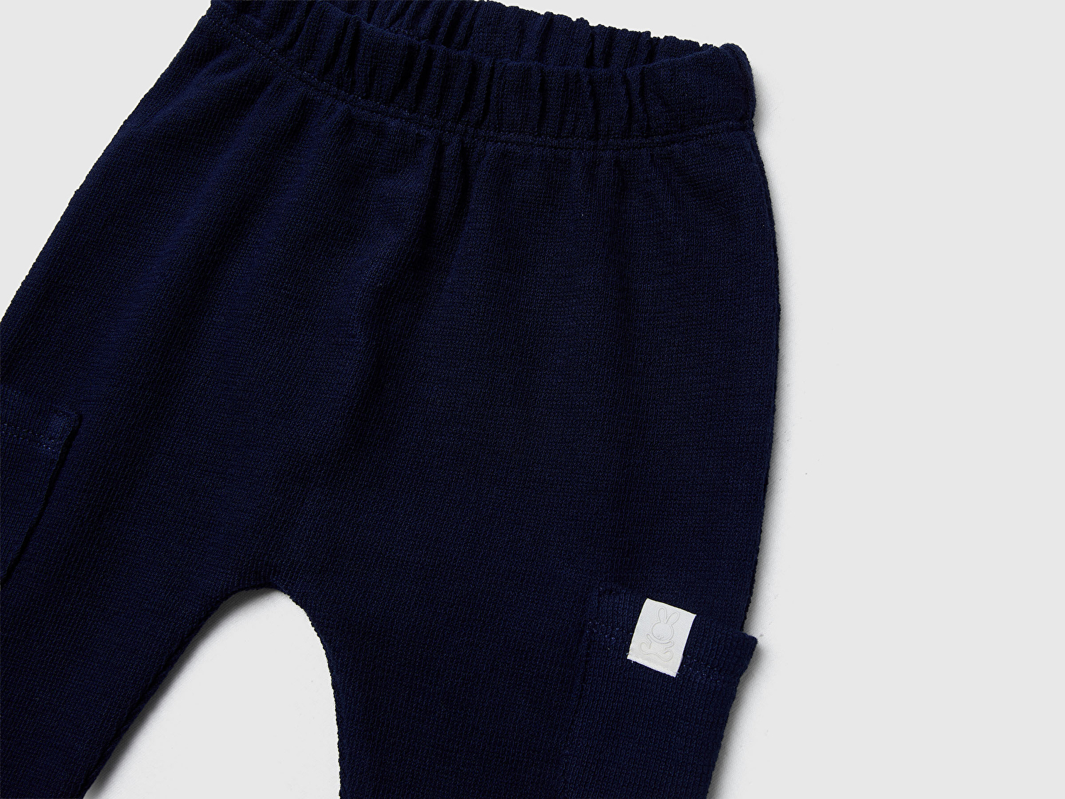 Benetton Bebek Lacivert-Beyaz Çizgili Çizgili Sweatshirt ve Kese Cepli Pantolon Takım
