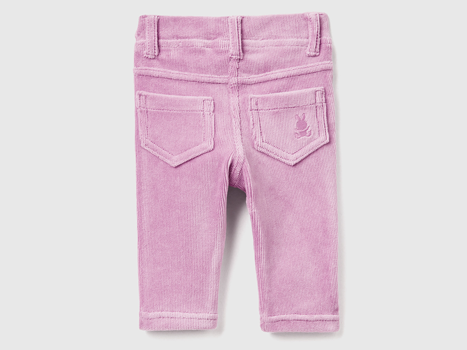 Benetton Bebek Lila Arka Cebi Tavşan İşlemeli Pantolon