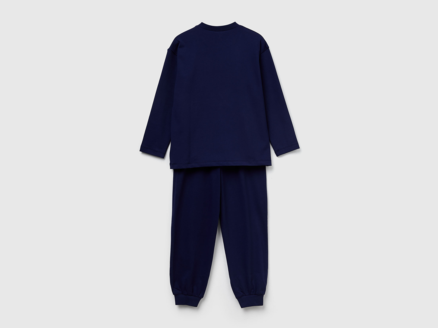 Benetton Erkek Çocuk Lacivert Logolu Düz Renk Pijama Takımı