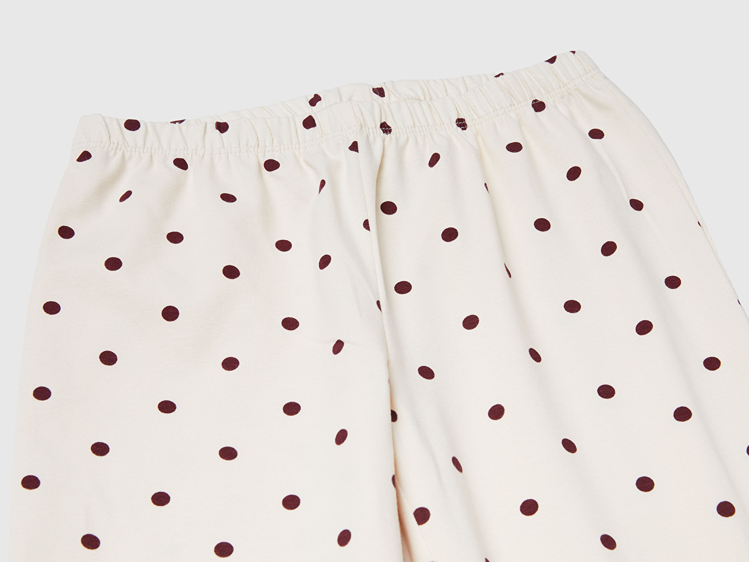 Benetton Kız Çocuk Ekru  Tamamı Desenli Pijama Takımı