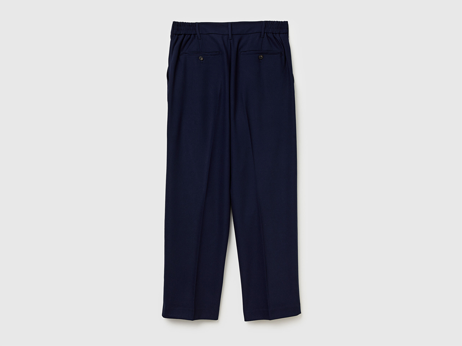 Benetton Erkek Lacivert Viskoz Karışımlı Beli İpli Regular Fit Chino Pantolon