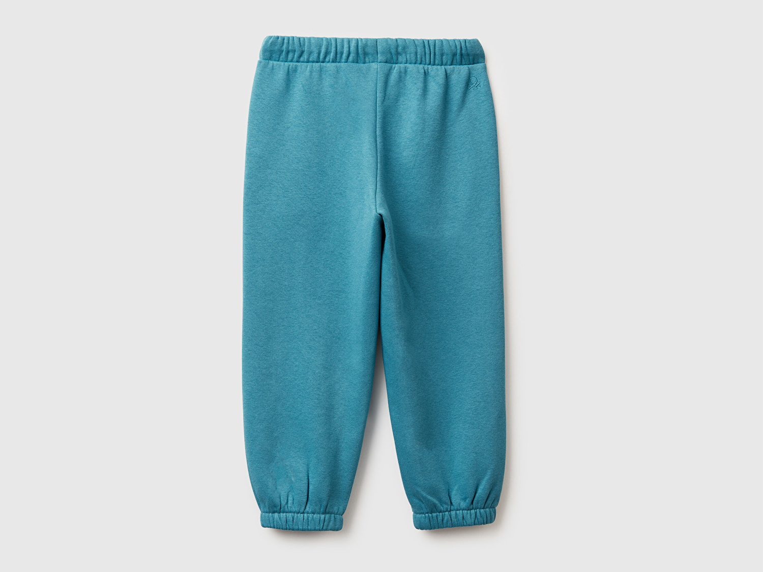 Benetton Kız Bebek Petrol Mavisi Arkası Logo Detaylı Beli Paçası Lastikli Büzgü İpli Eşofman Altı