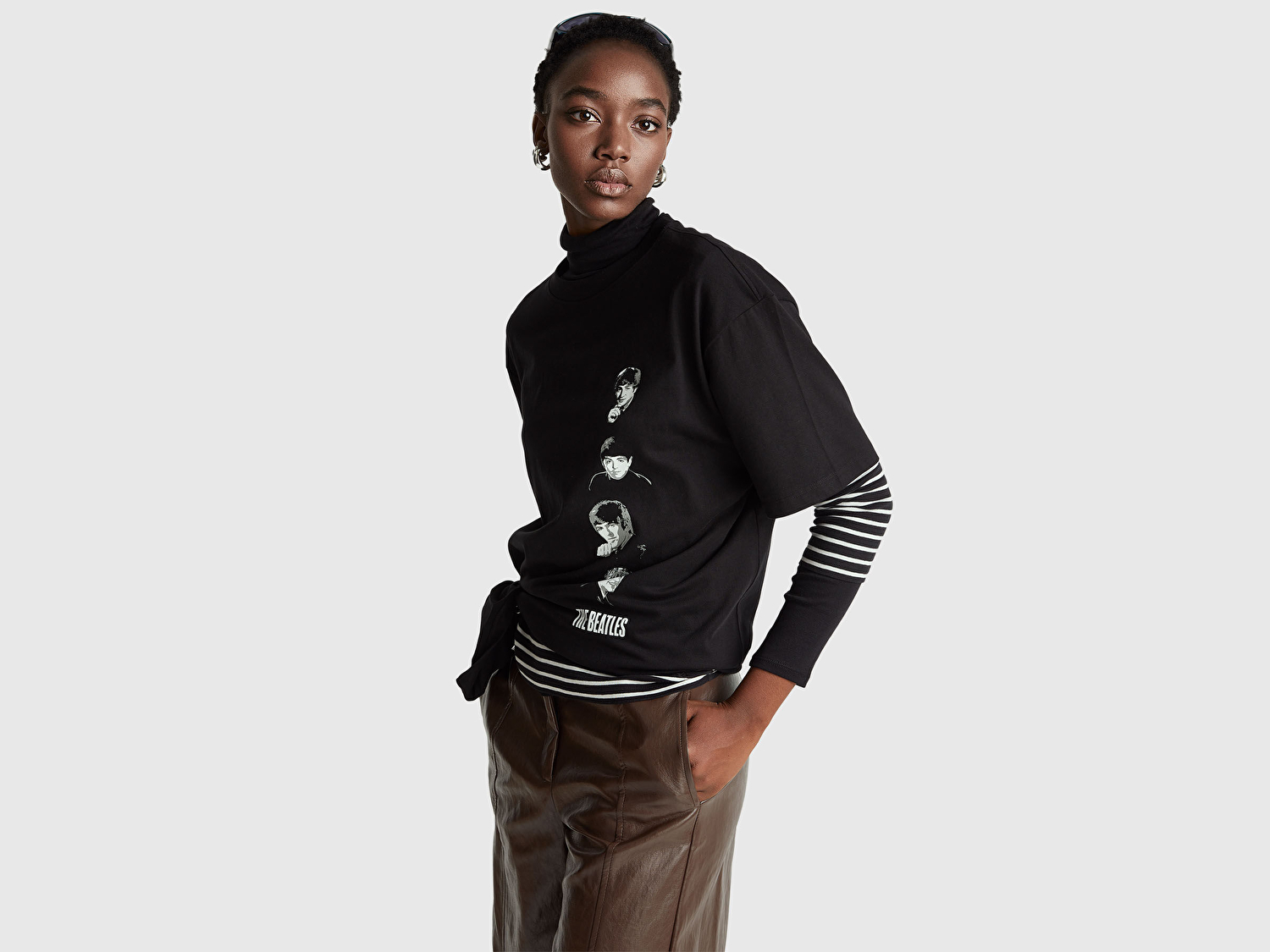 Benetton Unisex %100 Koton The Beatles Baskılı T-Shirt