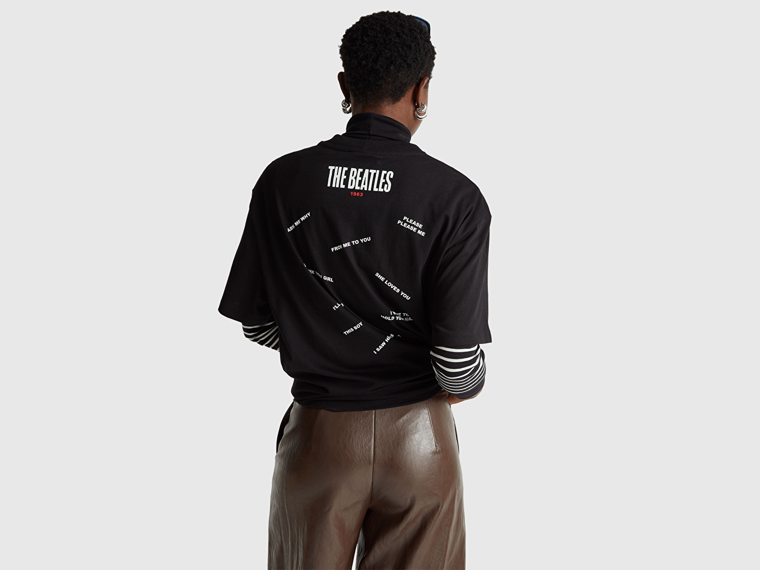 Benetton Unisex %100 Koton The Beatles Baskılı T-Shirt