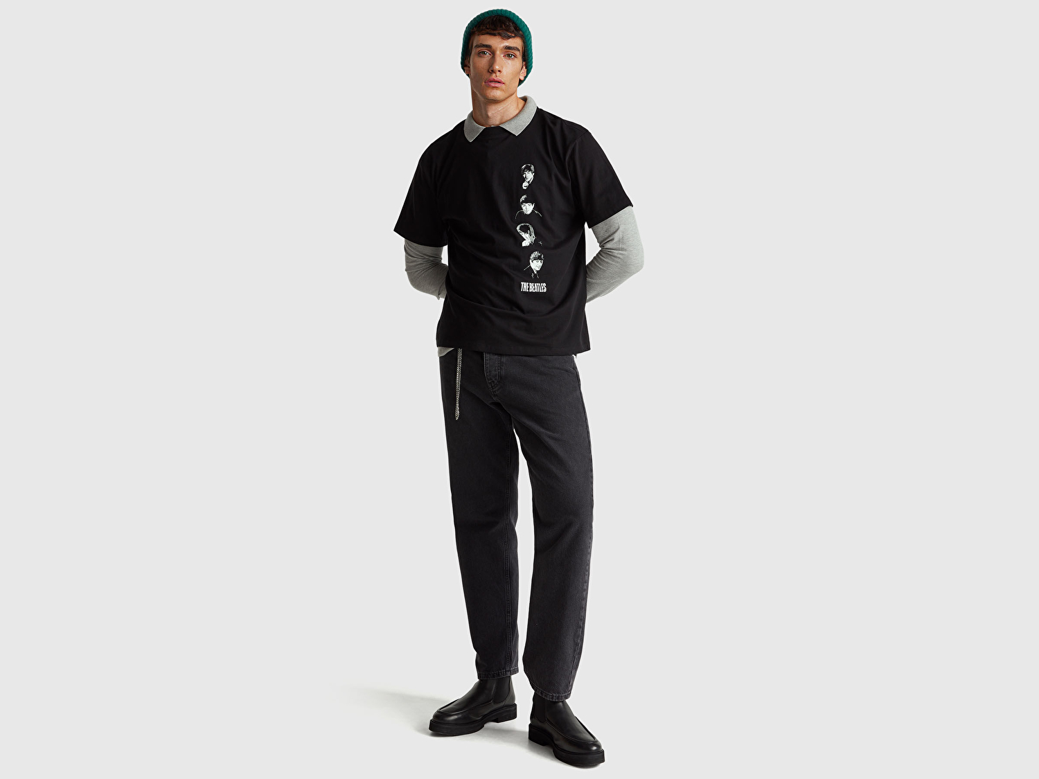 Benetton Unisex %100 Koton The Beatles Baskılı T-Shirt