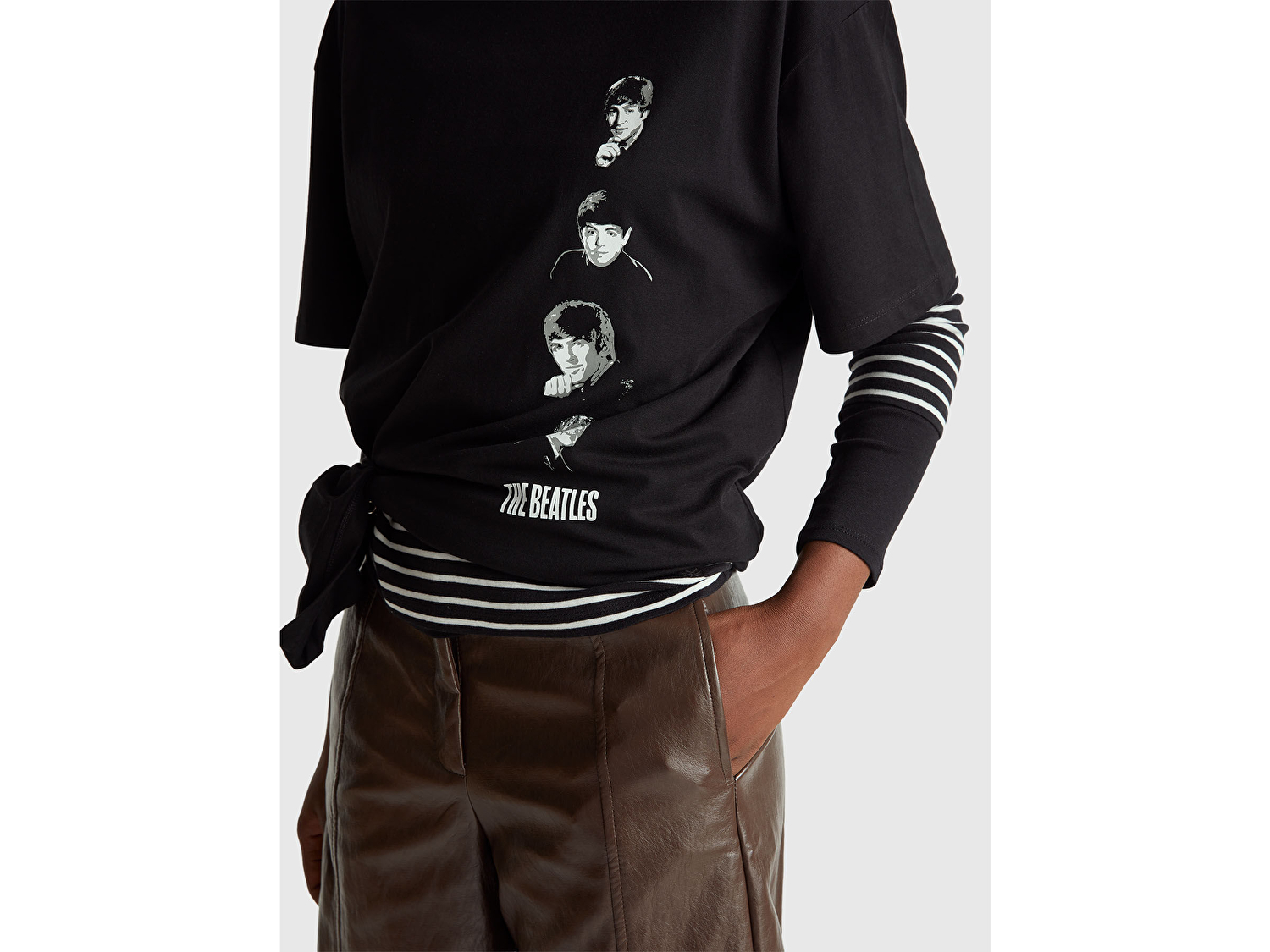 Benetton Unisex %100 Koton The Beatles Baskılı T-Shirt