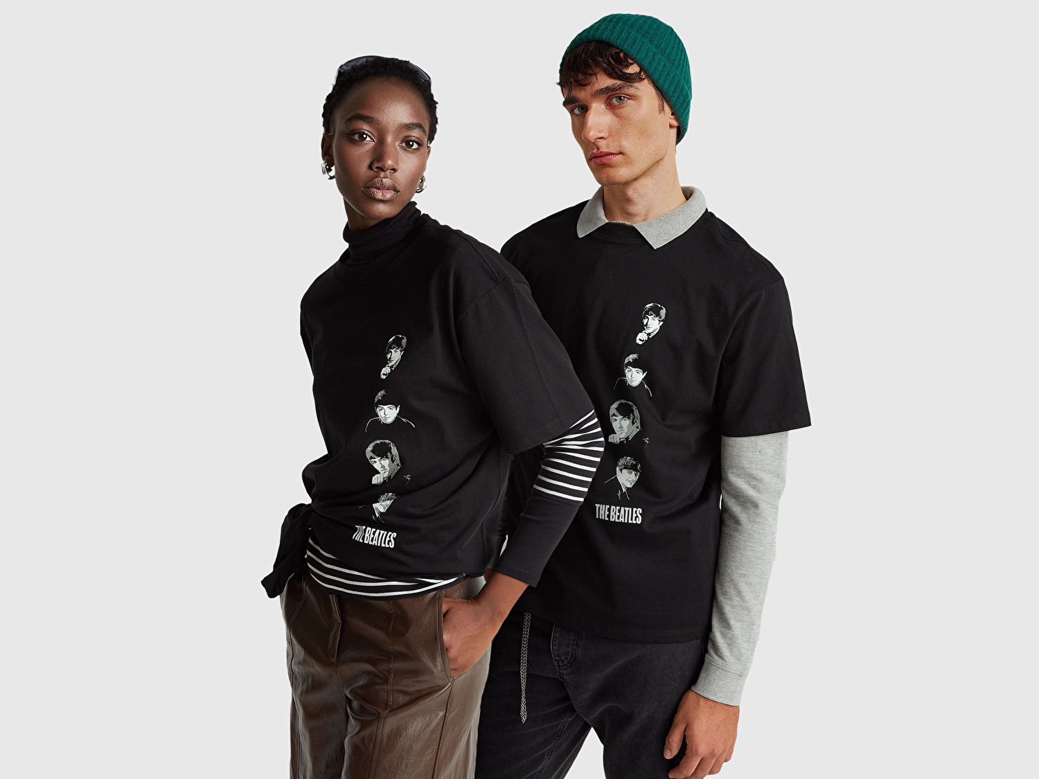 Benetton Unisex %100 Koton The Beatles Baskılı T-Shirt