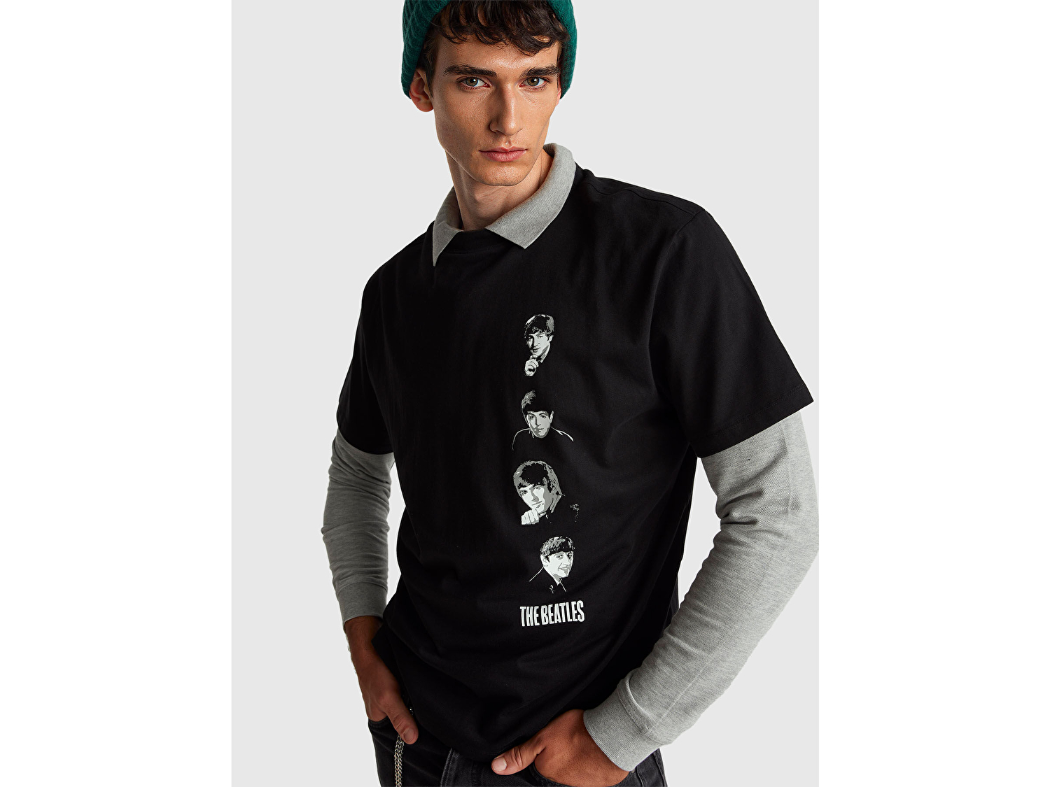 Benetton Unisex %100 Koton The Beatles Baskılı T-Shirt