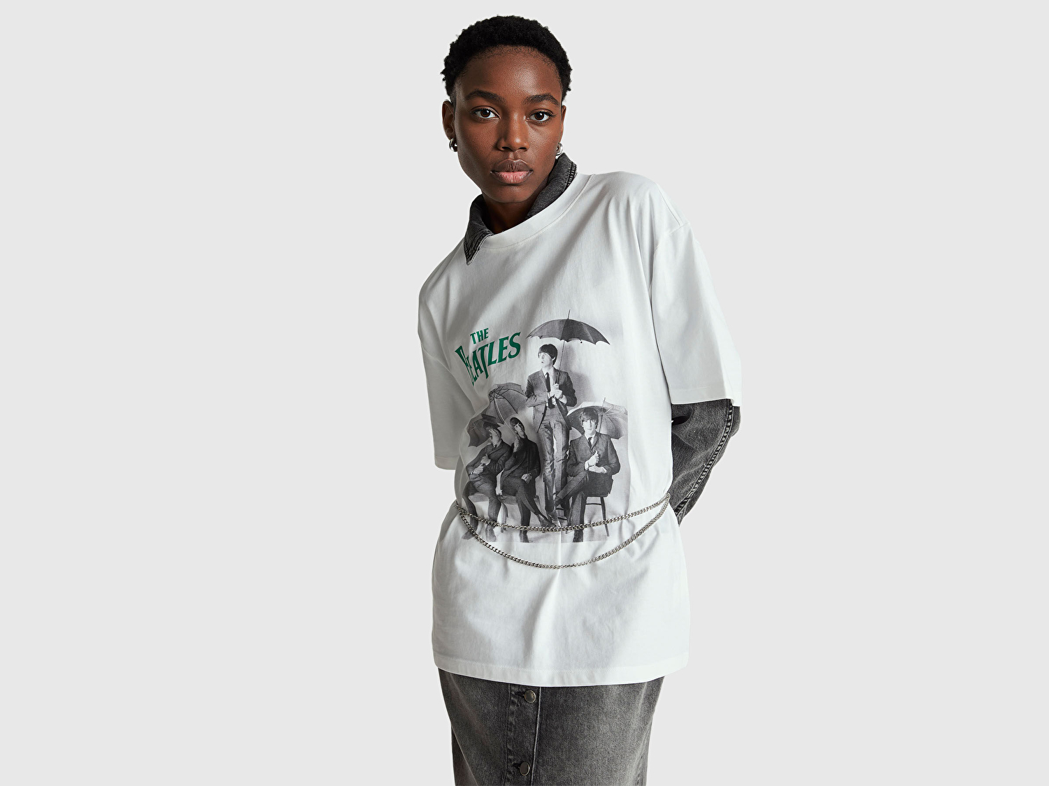 Benetton Unisex %100 Koton The Beatles Baskılı T-Shirt