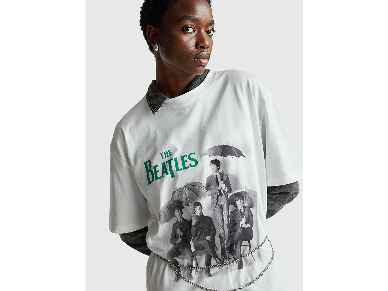 Benetton Unisex %100 Koton The Beatles Baskılı T-Shirt