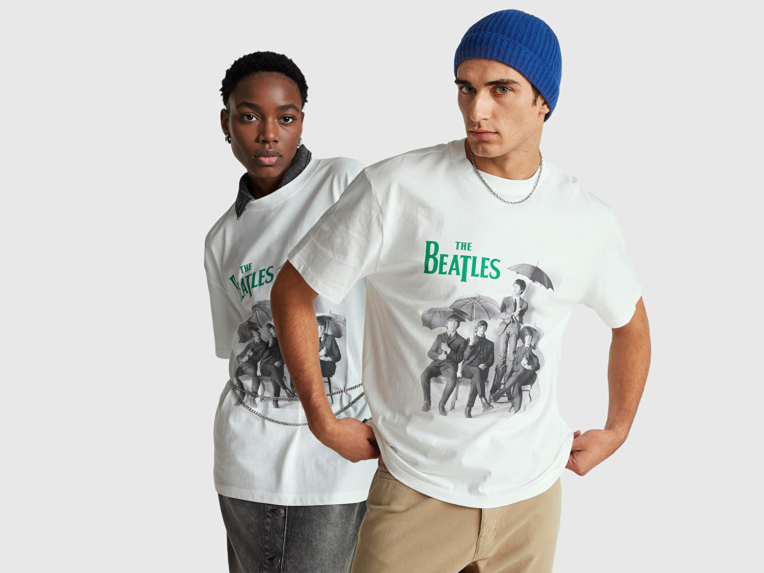 Benetton Unisex %100 Koton The Beatles Baskılı T-Shirt