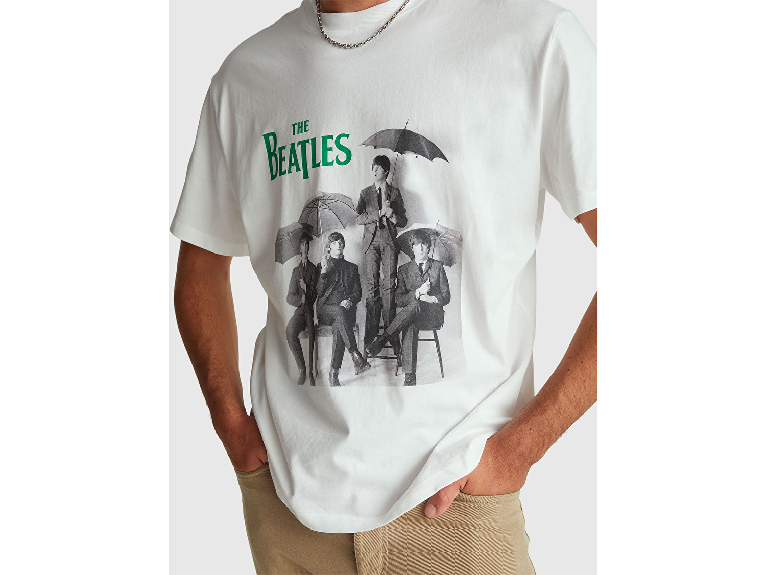 Benetton Unisex %100 Koton The Beatles Baskılı T-Shirt