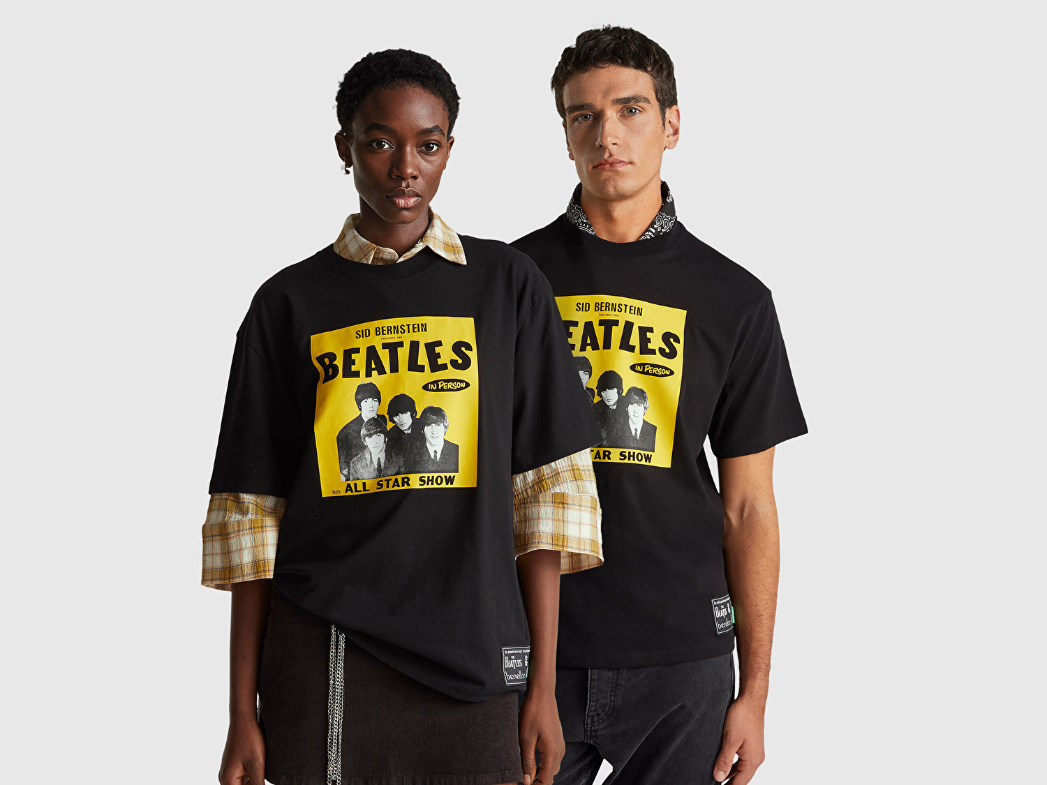 Benetton Unisex %100 Koton The Beatles Baskılı T-Shirt