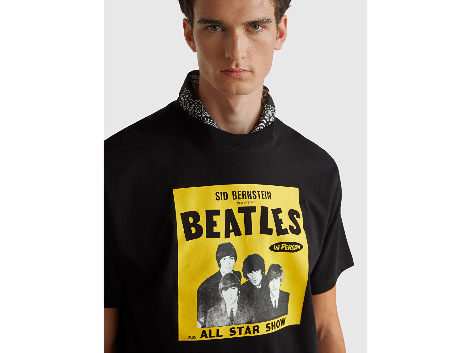 Benetton Unisex %100 Koton The Beatles Baskılı T-Shirt