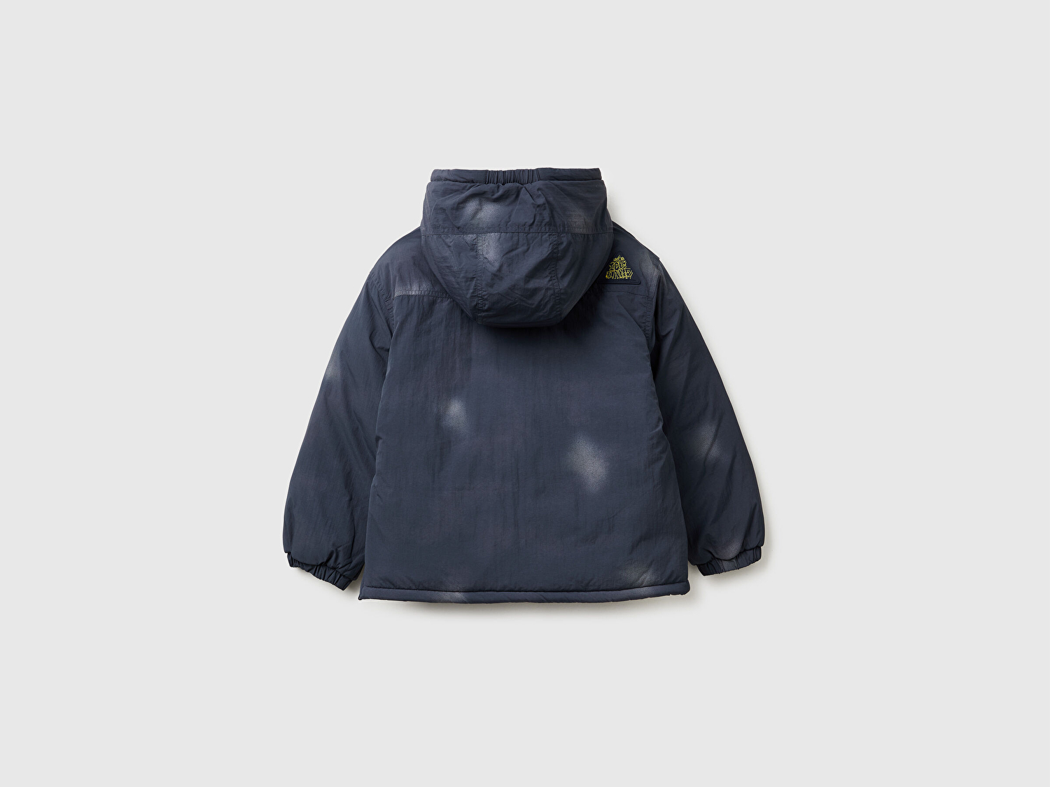 Benetton Erkek Çocuk Bej-Koyu Pembe Yama Detaylı Cepli Kısmi Fermuarlı Kapüşonlu Mont