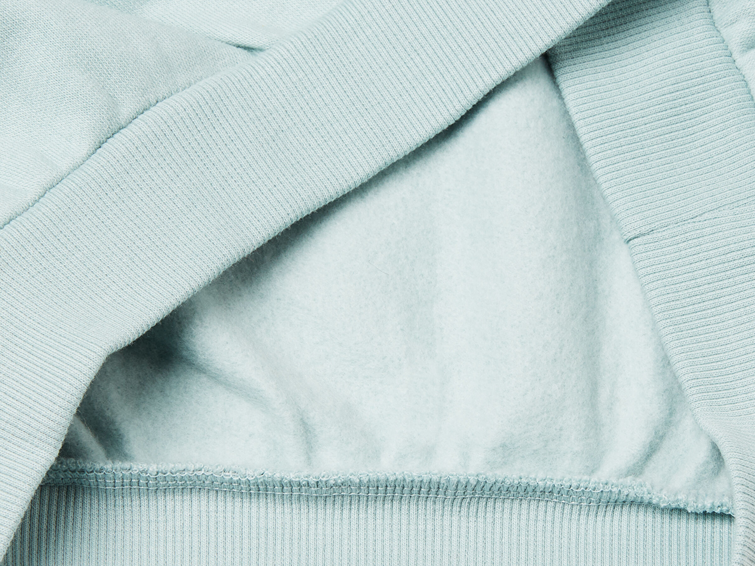 Benetton Kız Bebek Su Yeşili Kürk Aplikeli Ribanalı Bisiklet Yaka Sweatshirt