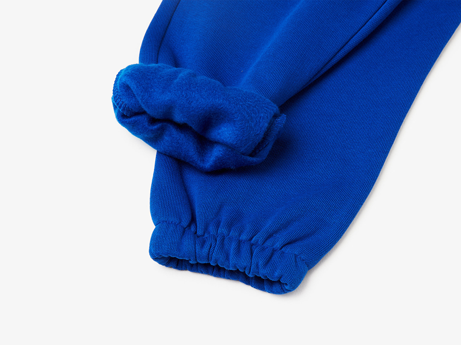 Benetton Erkek Bebek Saks Mavisi Fermuar Cepli Büzgü İpli Ribanalı Regular Fit  Eşofman Altı