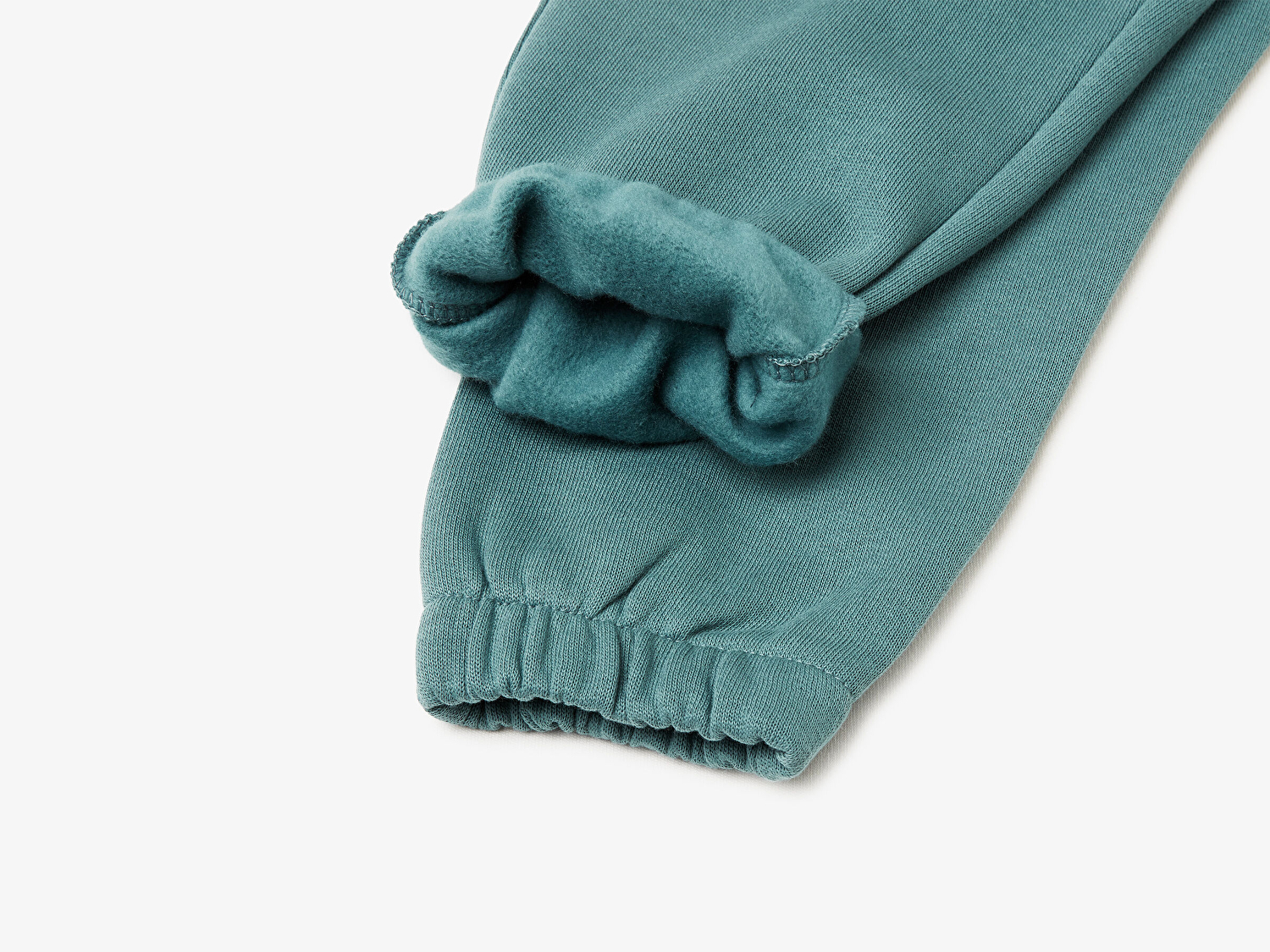 Benetton Erkek Bebek Gri-Yeşil Fermuar Cepli Büzgü İpli Ribanalı Regular Fit  Eşofman Altı