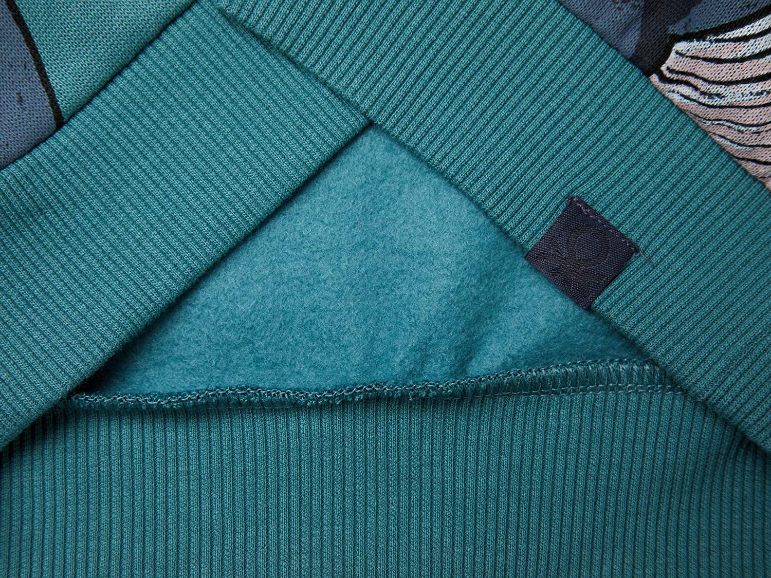 Benetton Erkek Bebek Gri Mix Baskılı Ribanalı Bisiklet Yaka Regular Fit Sweatshirt